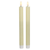 Lumineo LED Candles Lumineo LED Tapered Dinner Candles Cream Set of 2